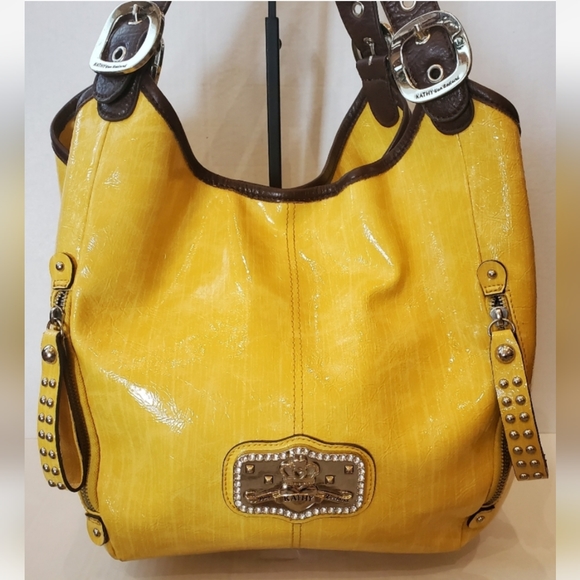๐พ๐"Think FALL"๐๐พKathy Van Zeeland Purse, Sunny Yellow, EUC - Picture 3 of 11